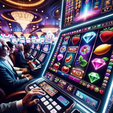 Video Slots ပုံတူဂိမ်း Reel လည်နေသောမြင်ကွင်း